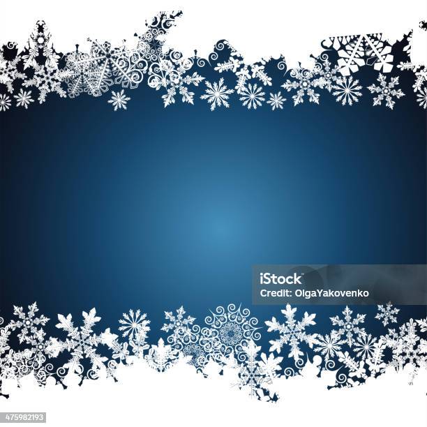 Snowflake Background Stock Illustration - Download Image Now - Backgrounds, Winter, Border - Frame