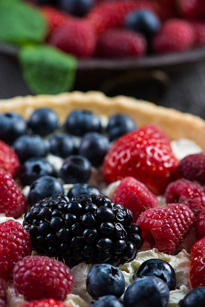 istock Homemade tart with fresh berries summer fruit 475982534