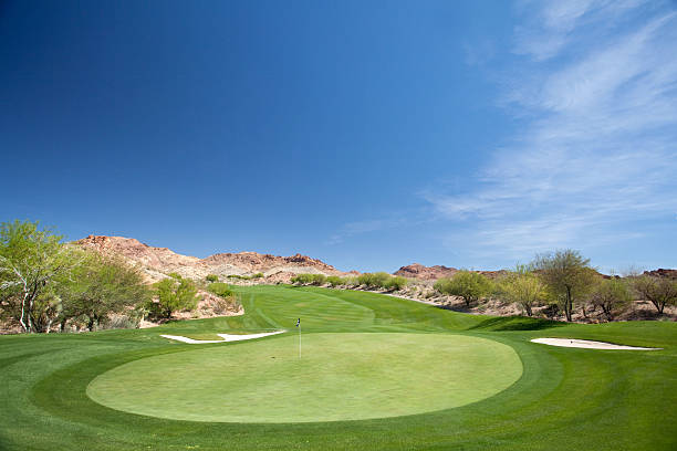 istock Panorama of Desert Golf Course 475982624