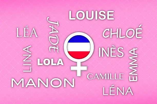 Photo of most popular french newborn girl names with french flag button