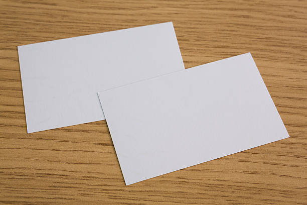 istock Business cards on wood table 475986461