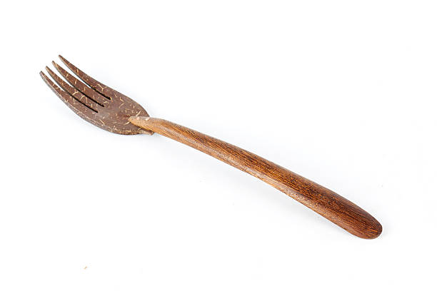 istock Fork made of coconut wood 475987862