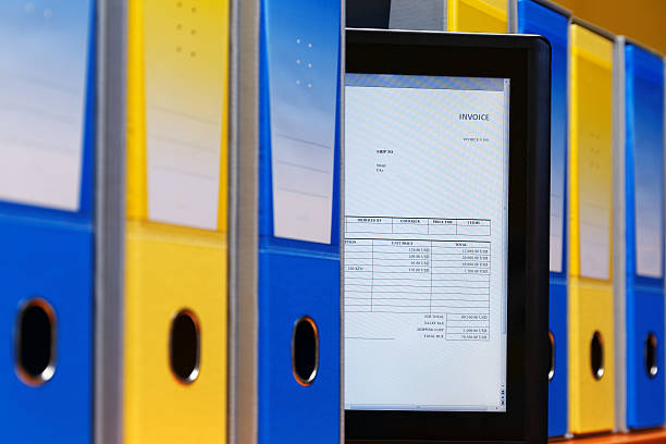 istock Paperless office, the benefit of using information in electronic format. 475988757
