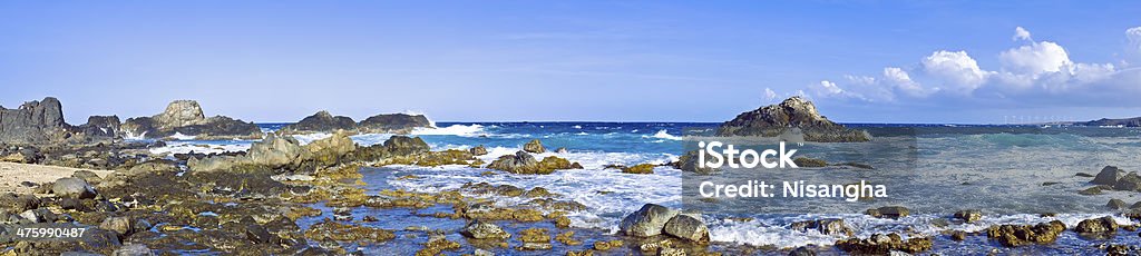 Panorama von einem natürlichen pool in der wilden ocean Aruba - Lizenzfrei Aruba Stock-Foto