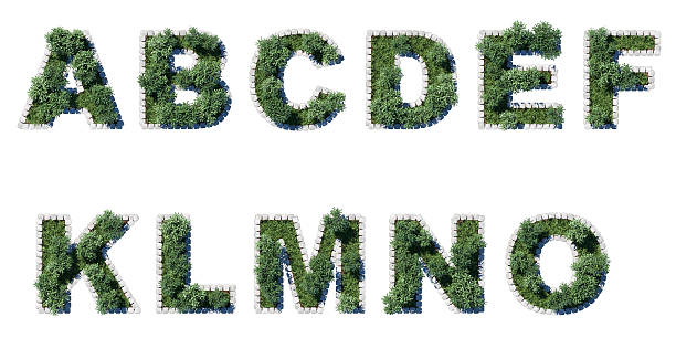 istock Green park font with grey cubing border 475991609