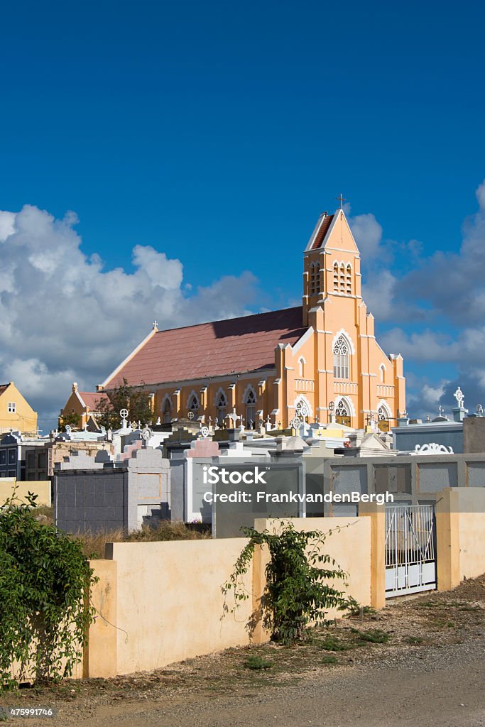 Church St Willibrodus The Church St Willibrodus and cemetery in Saint Willibrordus on Curacao. 2015 Stock Photo