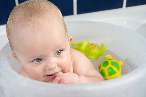 Baby Teething stock photo