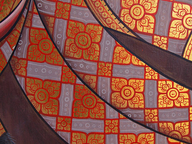 istock Wall art painting in temple Thailand 475992091