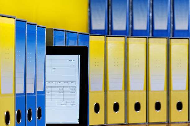 istock Paperless office, the benefit of using information in electronic format. 475997235