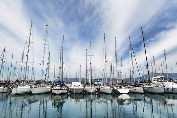 istock Boat harbor in Gouvia, Corfu 475997572