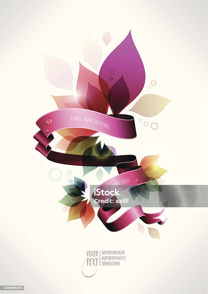 floral colorido banner - Vetor de Fita royalty-free