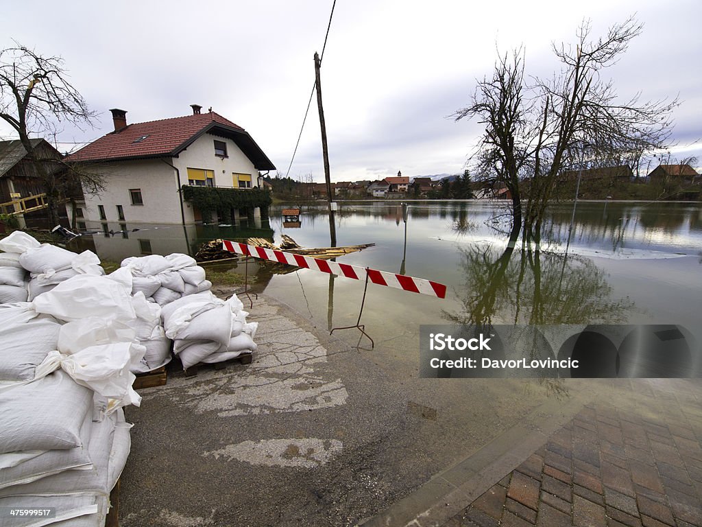 Inondation-sacs - Photo de 2014 libre de droits