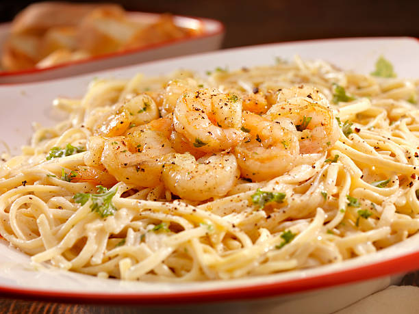 Sauteed Shrimp with Linguine