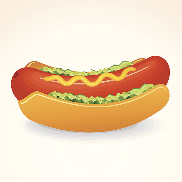hot dog-schnellimbiss - relish stock-grafiken, -clipart, -cartoons und -symbole