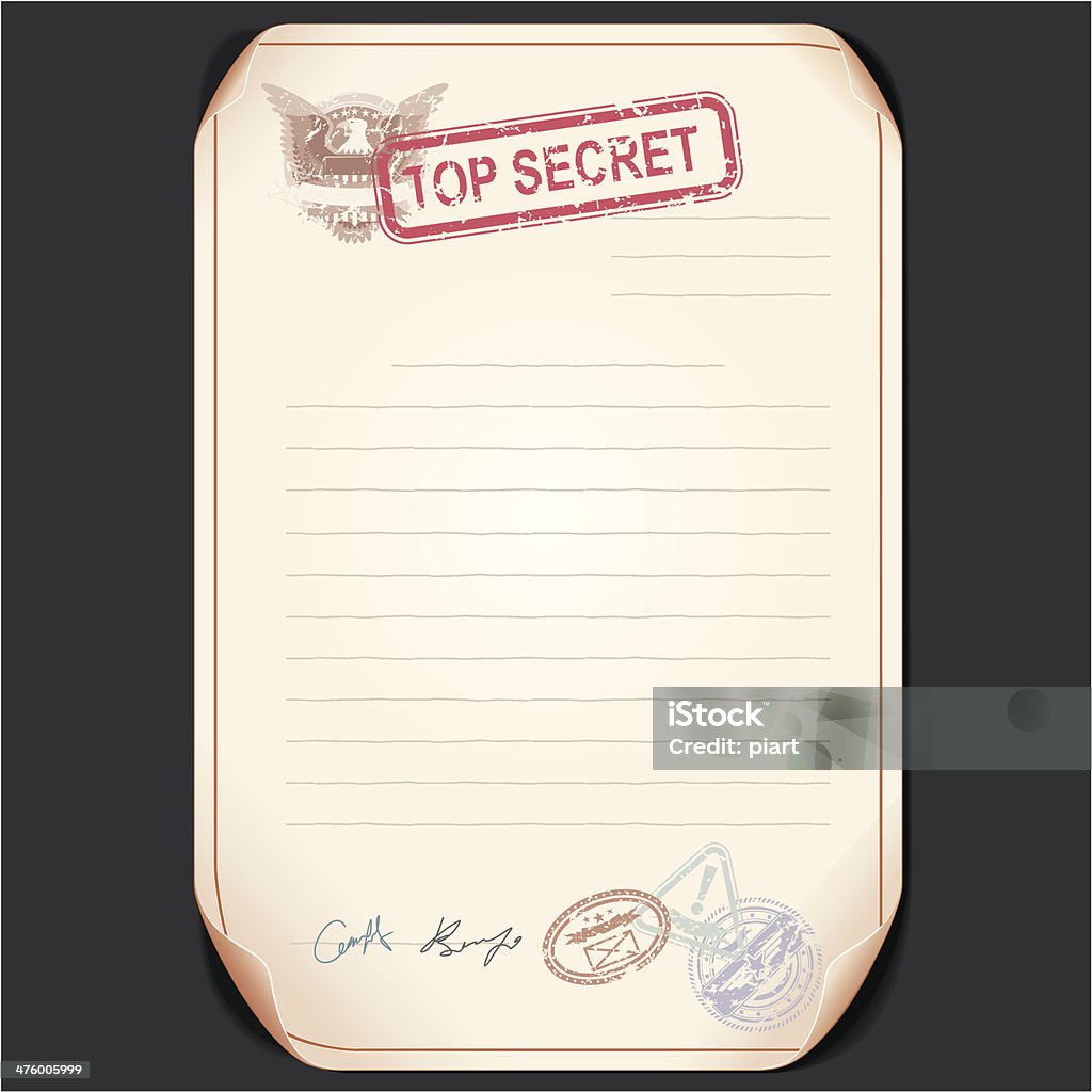 Top Secret документ - Векторная графика Шпион роялти-фри