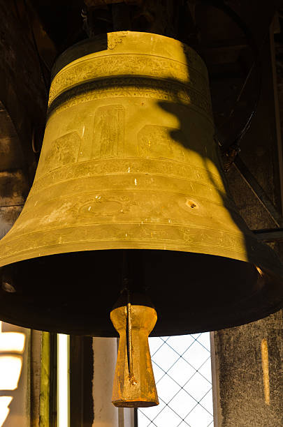 bell 해질녘, campanila bell tower, 피아차 san marco, 베니스 - church bell tower temple catholicism 뉴스 사진 이미지