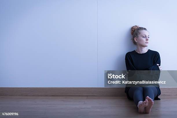 Lonely Thoughtful Girl Stock Photo - Download Image Now - 2015, Adolescence, Adult