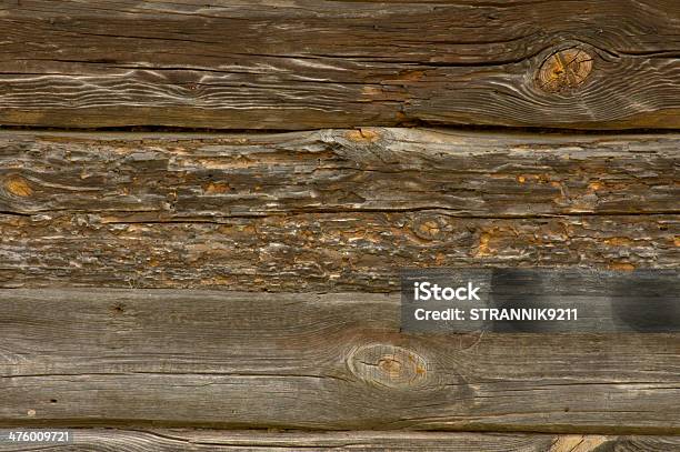 Wall Of The Old Log Stock Photo - Download Image Now - Abstract, Backgrounds, Boarded Up