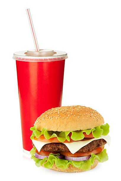 istock Fast food drink and hamburger 476012045