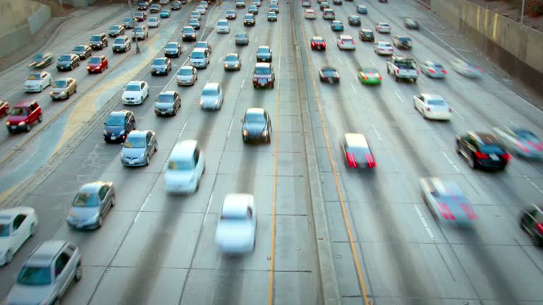 Time Lapse of traffic on the freeway