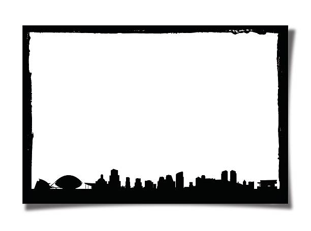 istock Grunge Photo Frame With Silhouette of Valencia 476013862