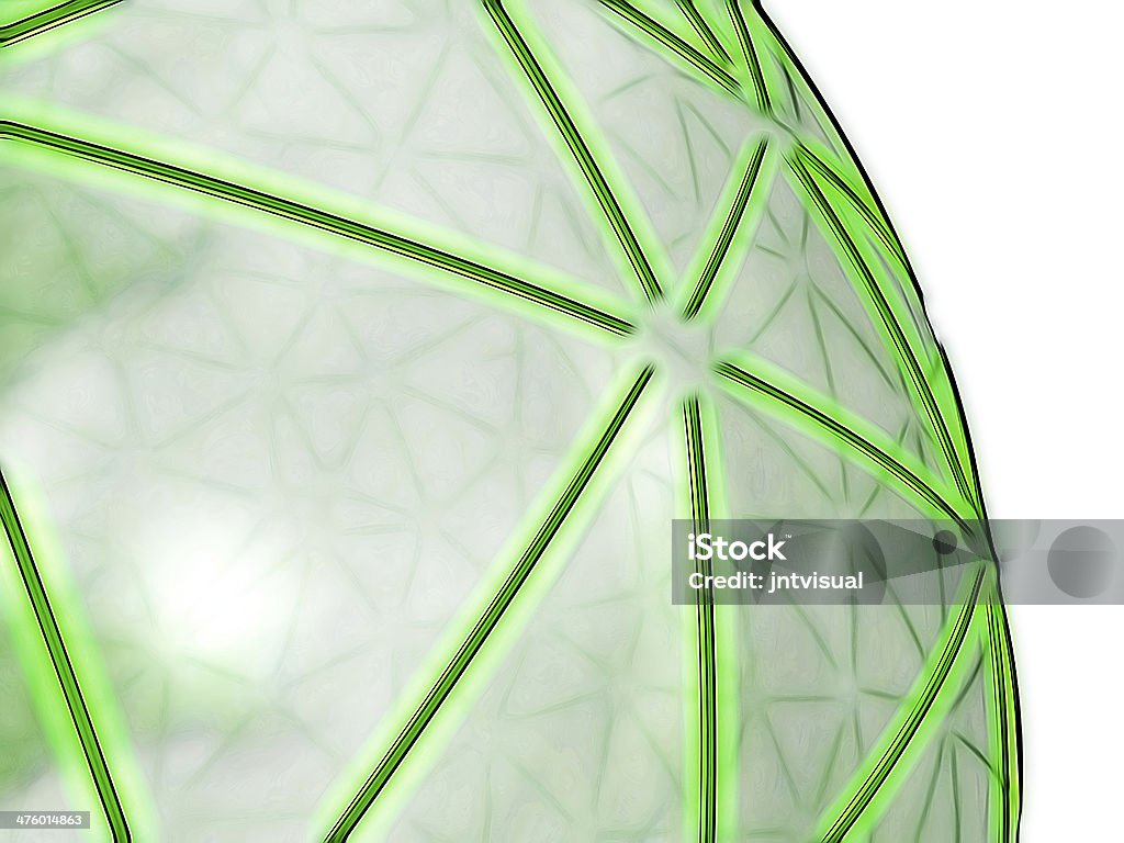 Verde spheric rede na Superfície transparente - Royalty-free Rastreabilidade Foto de stock