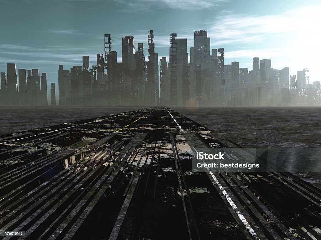 Road bis zur Tote Stadt - Lizenzfrei Dunkel Stock-Foto