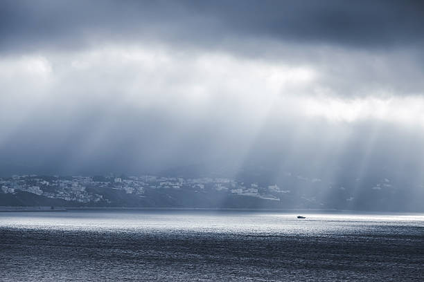 istock Dark stormy clouds. Bay of Tangier, Morocco 476015864