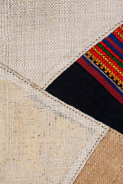 istock Colorful thai peruvian style rug surface close up. 476019702