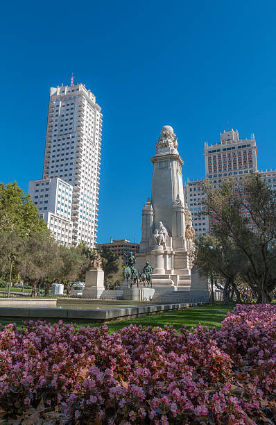 istock Statue of Cervantes in Madrid Plaza 476020346