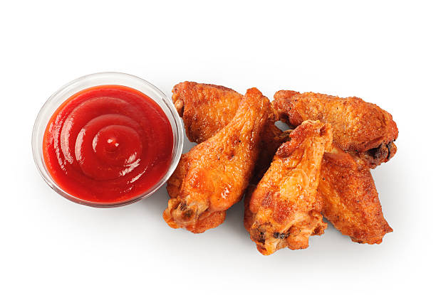 istock Fried chicken wings and ketchup 476020984