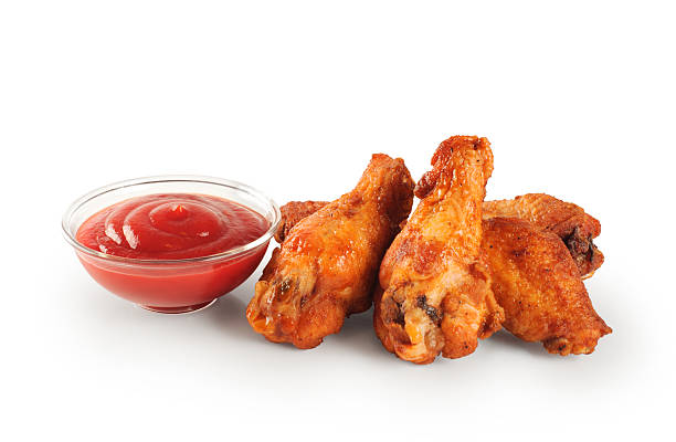 istock Fried chicken wings and ketchup 476020986