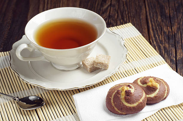istock Tea and chocolate cookies 476021760