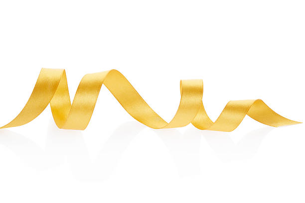 Golden curly ribbon