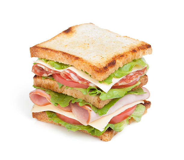 istock Toast sandwich with meat and vegetables 476024429