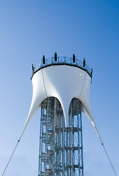 istock breathtaking futuristic high tower again blue sky 476024893