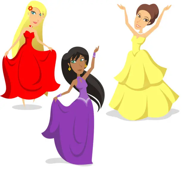 Vector illustration of Princess Queen Collection