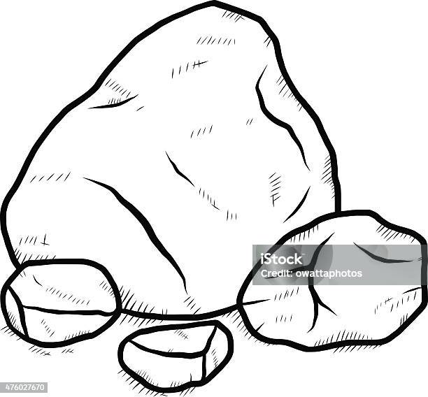 Stack Rocks Line Drawing Easy Stack Of Rocks Stock Illustration - Download Image Now - Black And ...
