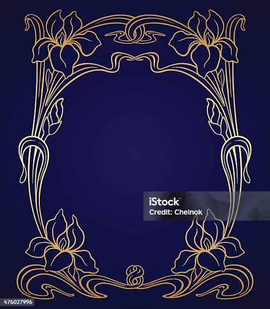 Ilustración de Adorno Vector Art Nouveau y más Vectores Libres de Derechos de Arte Nouveau - Arte Nouveau, Arabesco - Diseño, Arte