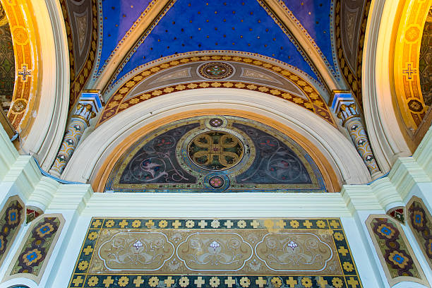 istock interior of an ancient painted church 476028706