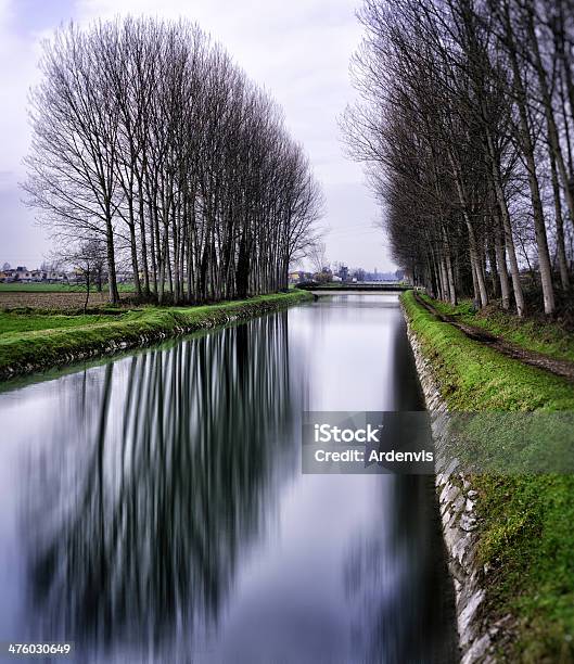 Campagna Vertorama Lunga Esposizione Paesaggio - Fotografie stock e altre immagini di Albero - Albero, Vertorama, Acqua