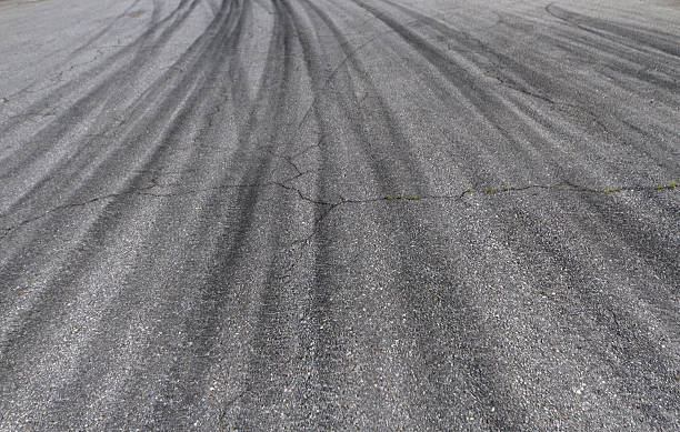 istock Tracks of tires on a speedway 476031318