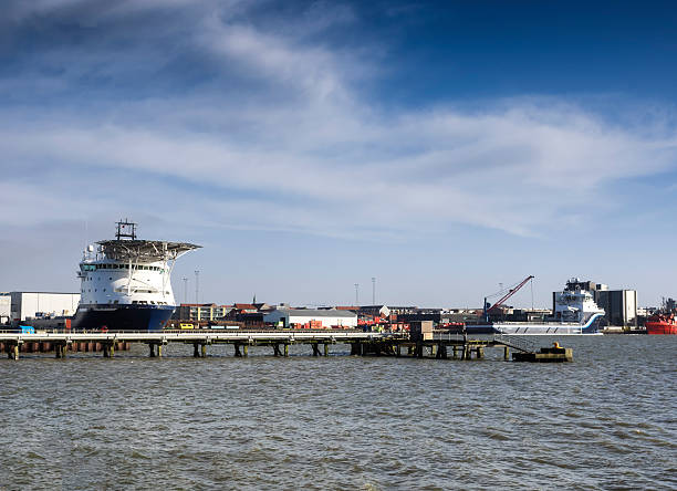 istock Oil Supply ships in Esbjerg harbor, Denmark 476033057