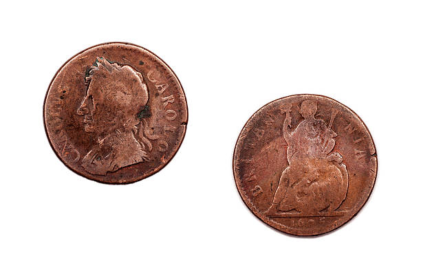 charles ii penny 1675 grã-bretanha - british currency currency nobility financial item - fotografias e filmes do acervo