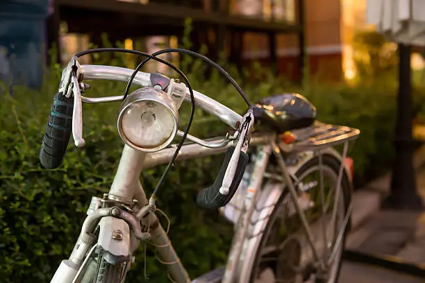 Detail of a Vintage Bike Front-light