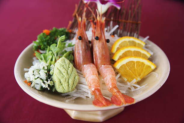 Botan Shrimp sashimi Botan Shrimp sashimi Boiled Shrimp stock pictures, royalty-free photos & images