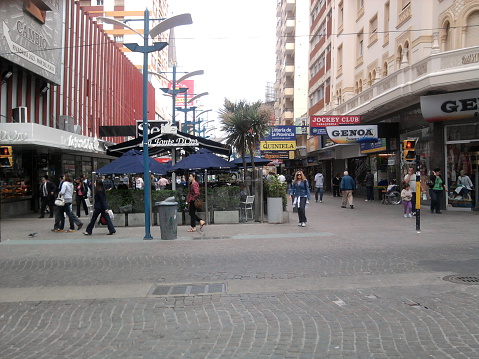 Beautiful view of shopping center in Mar del Plata in winter