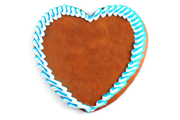 istock Beer Fest Gingerbread heart with copyspace on isolated white background 476034394