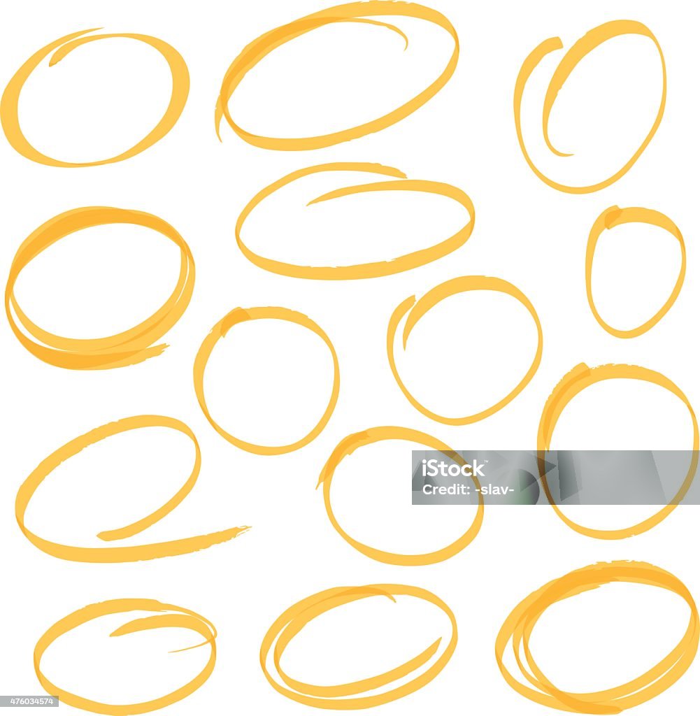 marker drawing series vector - color can be changed by one click Circle stock vector