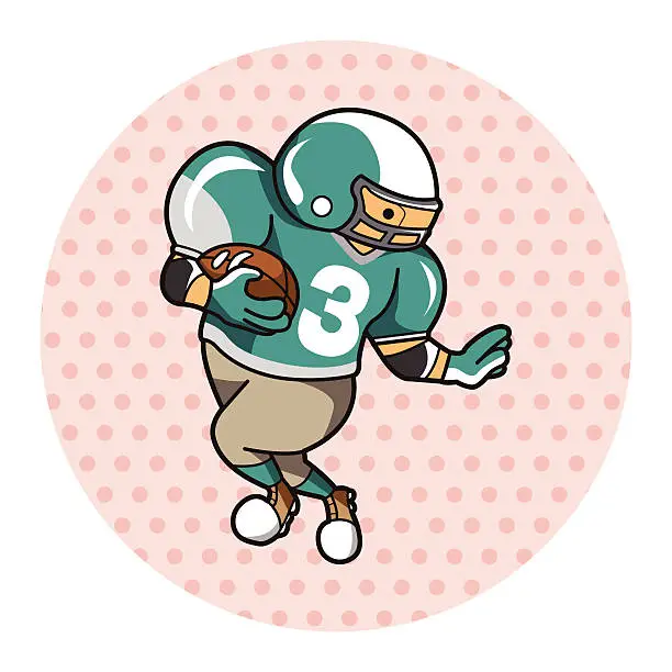 Vector illustration of football player theme elements vector,eps